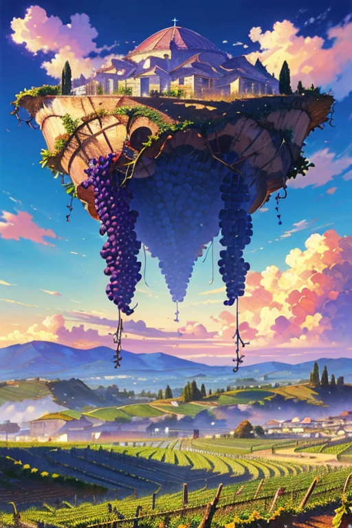 grape trees,
wine (masterpiece, best quality:1.2), outdoor, nature, vine yards, Hills, sky, cloud,Surrealism,upscale