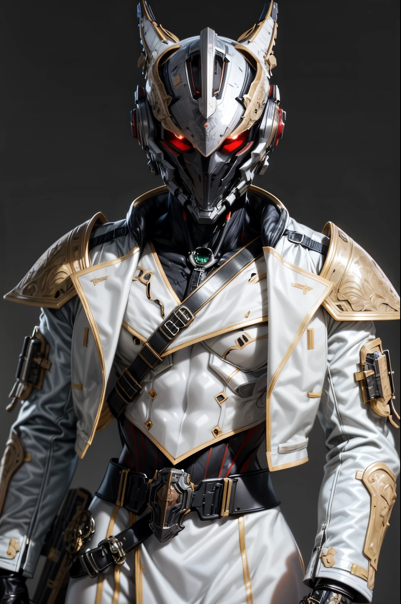 (((epic and visually stunning complex digital anime masterpiece:1.6, elegant decorated military angel knight, ((handsome male:1.3)) soldier:1.3, sharp angular masculine face:1.4, mid 30's:1.4))), (((heavily muscled masculine chest:1.4, chiseled abs:1.4, heavily toned:1.4, slim yet muscular:1.3))), (((complex tactical scifi mechanical helmet:1.5, scifi tactical visor:1.4))), (((scifi tactical double breasted trench coat:1.5, sleek exoskeleton:1.3))), (((form fitted armor plating:1.3, super sleek sensually revealing under suit:1.5, waist and thighs exposed:1.5)), ((flamboyant feminine essence:1.4, heavy mechanical gothic aesthetic:1.4)), ((androgynous body build)), (((toned yet heavily muscled gorgeous femboy physique:1.4, gorgeous perfectly defined muscles:1.4, toned sleek mechanical arms and legs:1.4, thick well rounded thighs:1.5, mechanical muscles))), ((((depth of field, cinematic lighting, chromatic aberration, ray tracing, UHD, masterpiece, top of head covered, super detail, high details, high quality, award winning, 8k, highres)))):1.6, (((dieselpunk, decopunk, artificial muscle))):1.6, (((beautifully engraved gothic scifi style design:1.4))), (((wielding a sword:1.4)))
