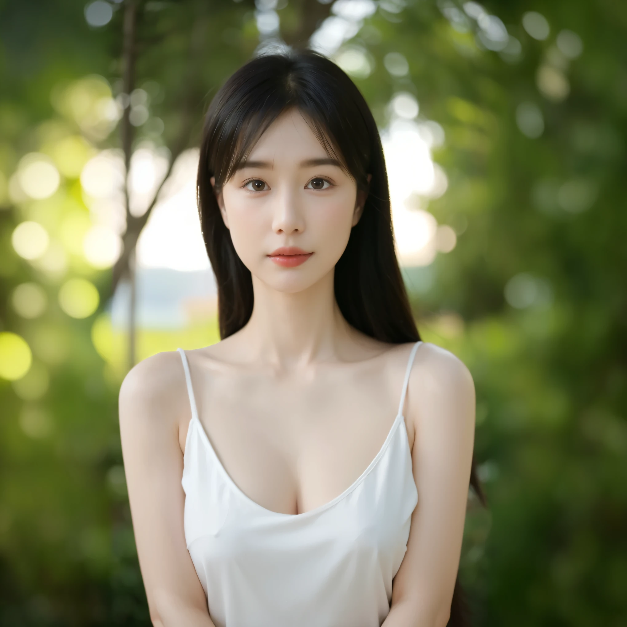 Beautiful blurred forest background、bright sunshine