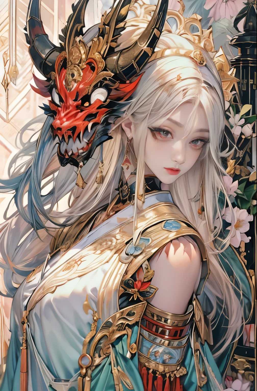 beautiful demon painting, hell, 恐ろしいdemon queen, empress of fear, hellの女王, Resentment, curse, revenge, strong female samurai, mouth with fangs, platinum blonde demon, Bai Langui, He looks 27 years old, sharp beauty, Beautiful red kimono, Oiran, highest ranking woman, Hundred flowers in abundance, Flower of Shura, Female Yakuza, a demon living in a village, ruler of red light district, Inspired by Chen Yifei, Works that influenced Francesco Hayes, Inspired by Hendrik Terbruggen, Jean=Works that influenced Auguste Dominique Ingres, Inspired by Liu Jun, Jean=Works that influenced Auguste Dominique Ingres, highest quality, perfect angle, perfect composition, best shot, official art, cinematic light, figurative art, Beautiful and expressive paintings, Beautiful artwork illustration, wonderful, cool beauty, clear, Muromachi Fantasy, mysterious, Mysterious, highest quality, official art, perfect composition, perfect angle, best shot, women only, sharp outline, pretty much beautiful face, beautiful detailed eyes, Eyes without pupils, demon of kyoto, Lord of Chimi-Mourou, cold demon woman, phantom, demon queen, Hundreds of Ghosts at Night, Shura Road, Female Yakuza, full body tattoo, spirits, King Kong, Rashomon, Gion Seisha, Snow moon wind flower, All things are impermanent, Meteor light bottom, Flying flowers and fallen leaves, Dream Bubble, Close-up