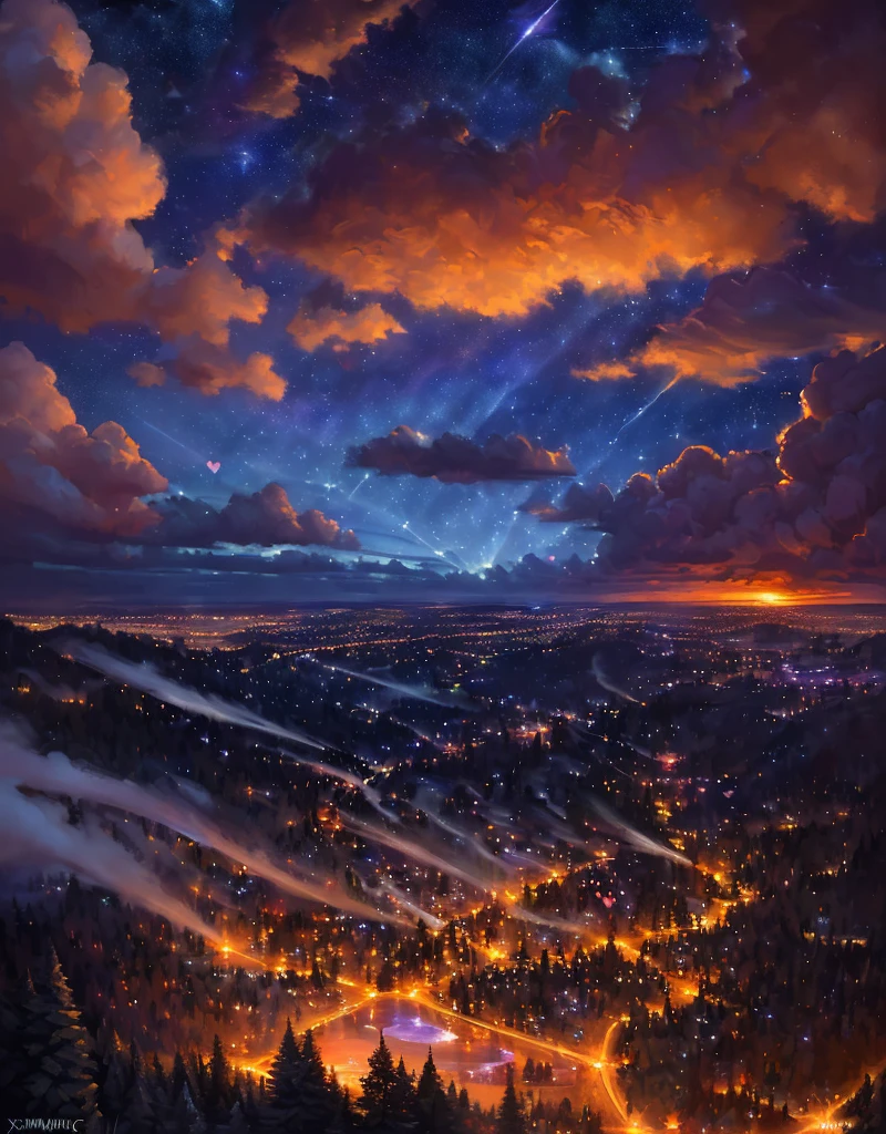 (absurd res), ((ultra high resolution)), (((masterpiece quality))), ((isometric view)), ((breathtaking painstakingly detailed background)), ((impressive lighting)), ((sunset clouds)), ((floating hearts)), ((sparkles)), confetti, sunlight, ⫷|⫸ foxovh, sligarthetiger, cumbread, gammainks, seibear, lollipopcon, dizzyknight, greasymojo, xpray, roly, honovy, taran fiddler, kenket, riendonut, Bayard Wu, Thomas Benjamin Kennington, Duase, ⫷|⫸ ((((((look how beautiful the sky is tonight.)))))), (a sky so damn beautiful it will make me cry:1.4),