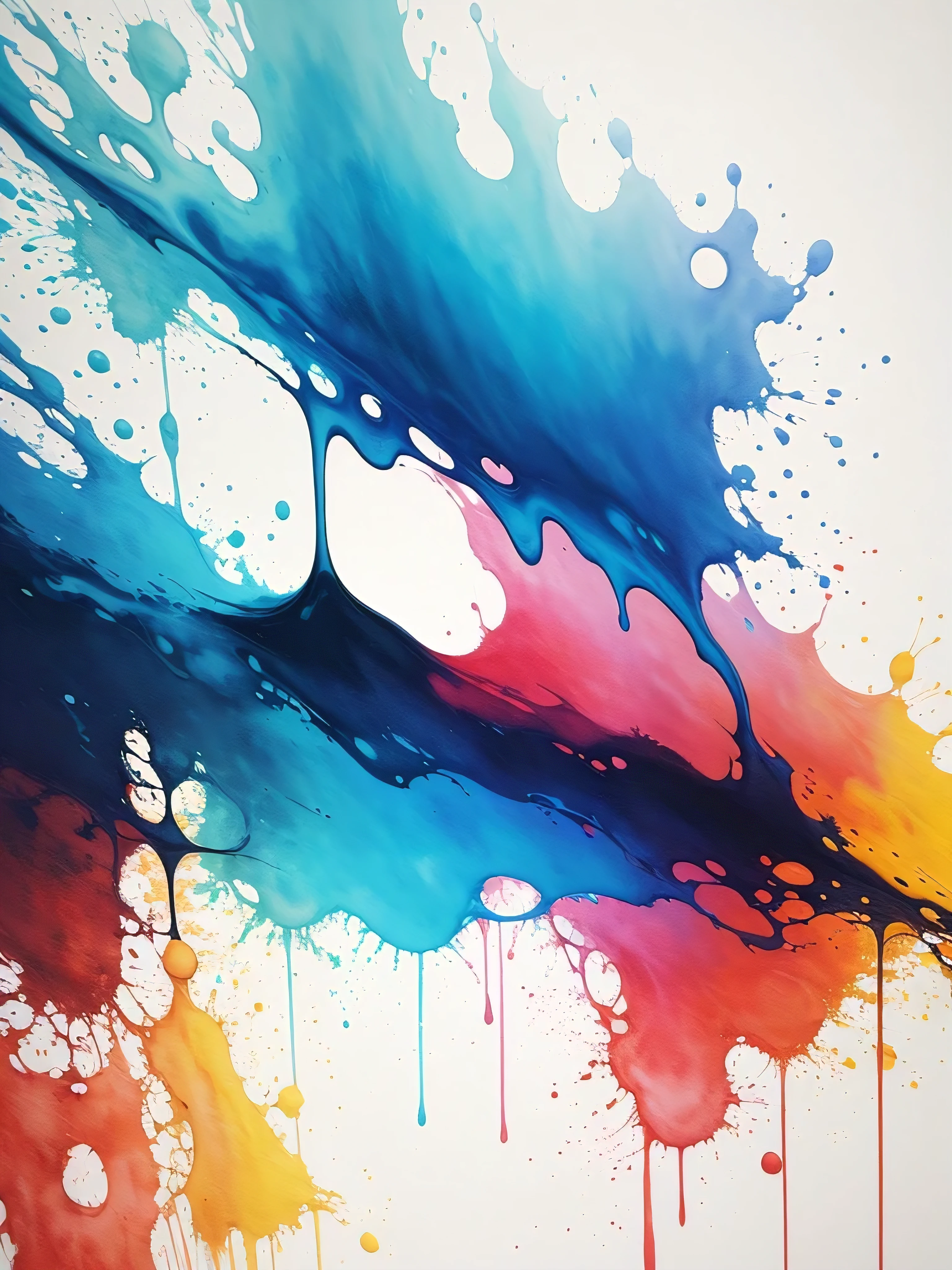 an abstract painting with the style of Mikael Brandrup, water colours, cinematic, modern art,