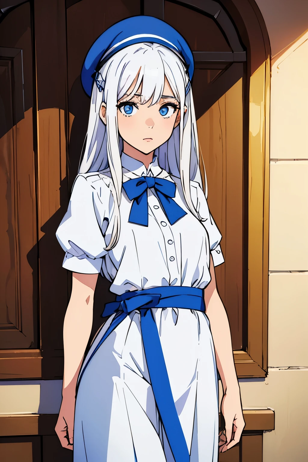 (Best quality:1.1), (Masterpiece:1.4), (Illustration fantastique:1.2), 1fille, cute girl, white hair, Israeli girl, israel 🇮🇱