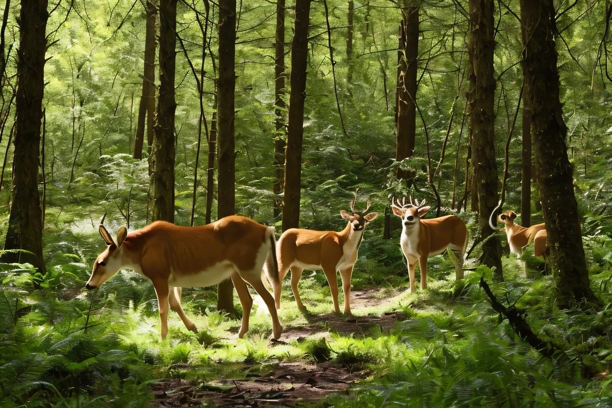 in the forest、There are animals