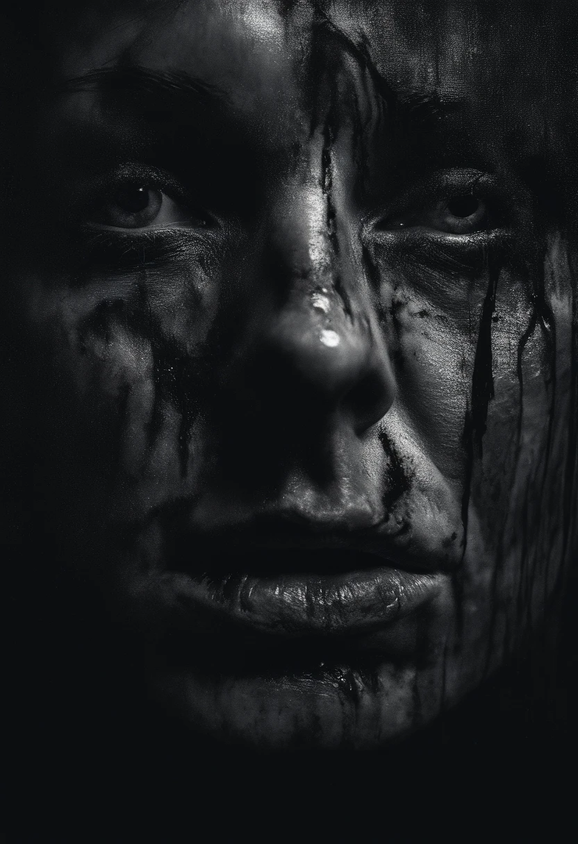 (best quality,4k,8k,highres,masterpiece:1.2),ultra-detailed,(realistic,photorealistic,photo-realistic:1.37),NFT,DEAD,One,emptiness,pain,Oneочество,chaos,fear,despair,portrait,desolated,abstract,oil painting,evocative colors,contrast,darkness,despair,expressionistic lighting,lonely figure,chaotic composition,distorted features,haunting eyes,emotional tension,dynamic brushstrokes,texture,injury, loss,entrails,contrast of light and shadow,empty void,infinite possibilities,broken heart image,vivid colors,abstract expressionism.