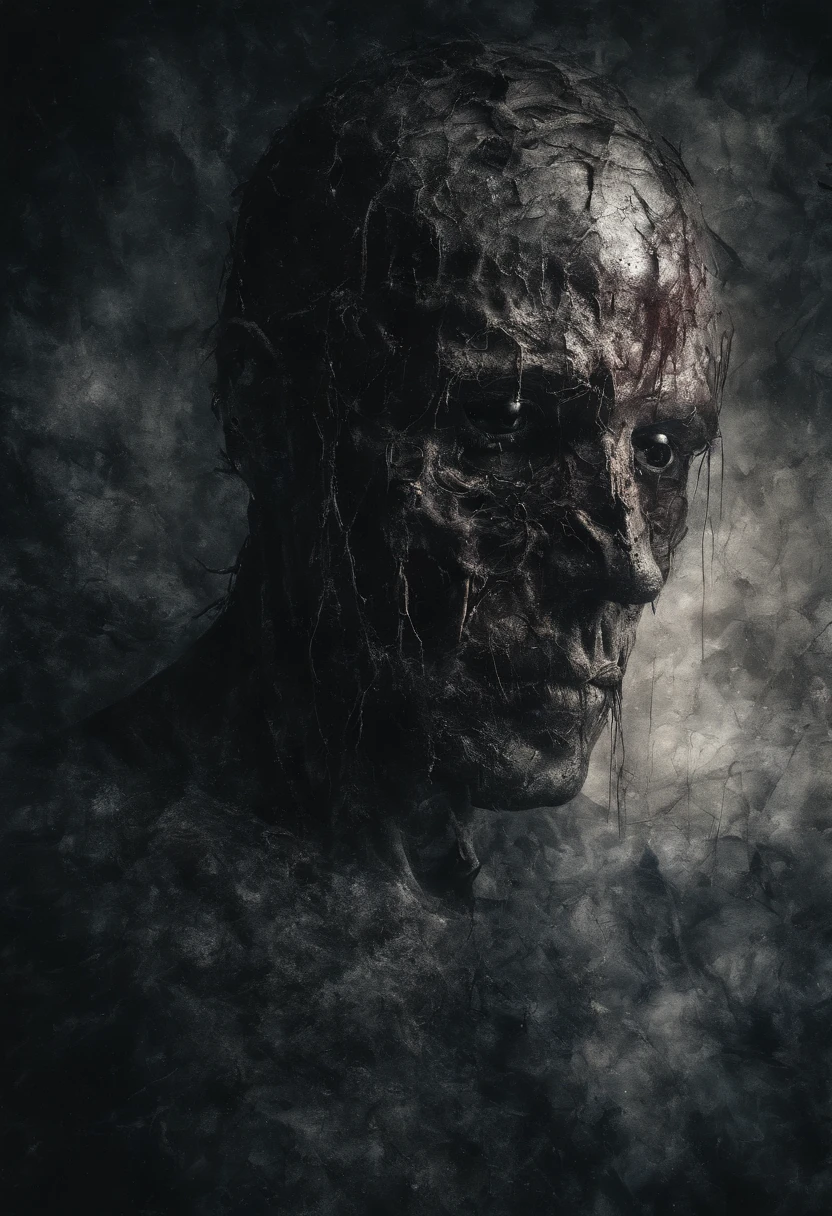 (best quality,4k,8k,highres,masterpiece:1.2),ultra-detailed,(realistic,photorealistic,photo-realistic:1.37),NFT,DEAD,One,emptiness,pain,Oneочество,chaos,fear,despair,portrait,desolated,abstract,oil painting,evocative colors,contrast,darkness,despair,expressionistic lighting,lonely figure,chaotic composition,distorted features,haunting eyes,emotional tension,dynamic brushstrokes,texture,injury, loss,entrails,contrast of light and shadow,empty void,infinite possibilities,broken heart image,vivid colors,abstract expressionism.