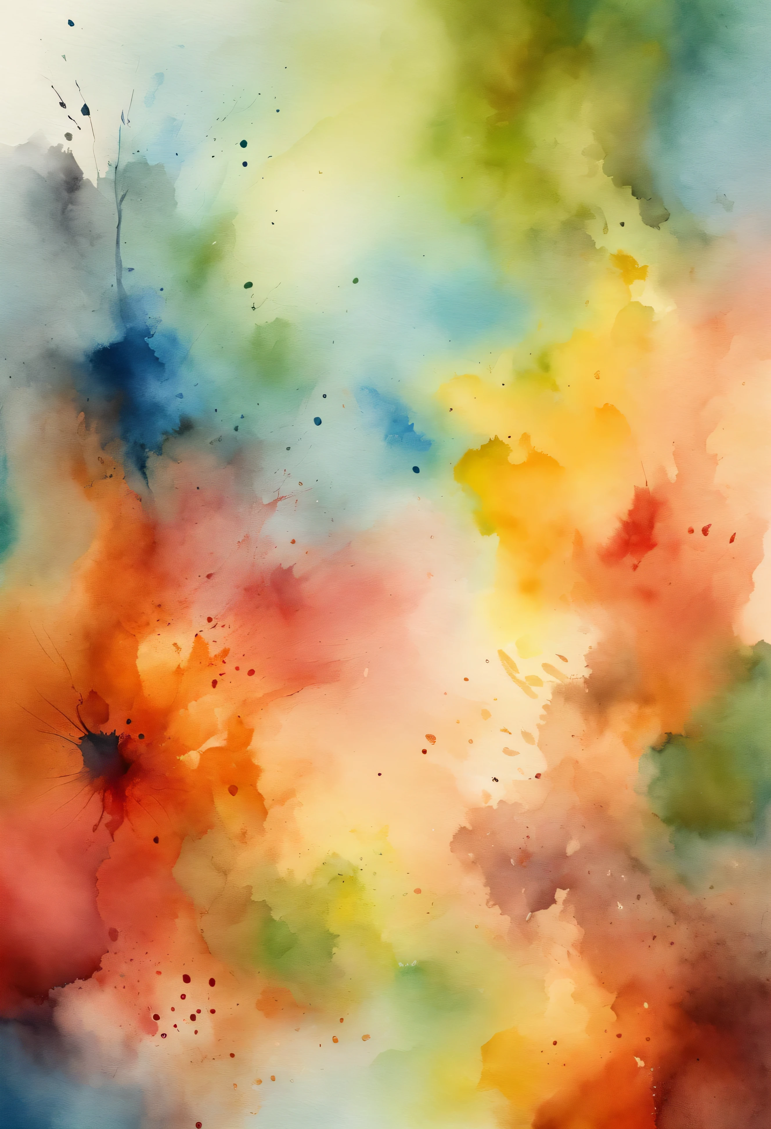 Colorful splash and watercolor smoke background