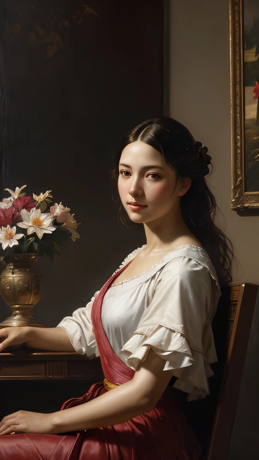((software)), (1.woman, alone), 8k, ((table top)), (((highest quality))), ((Super detailedな)), ((((realistic)))), Photoreal:1.37, (超realistic), (enlightenment), (High resolution), (very detailed), (The best enlightenmentns), (Super detailed), (wall), (detailed face), (beautiful expression), ((詳細 highest qualityのスキン:1.2)), ((damp skin)), ((reddish blush)), (Super detailedな背景, detailed background), absurd solution, near and far law, Beautiful ultra-thin portrait of the Virgin Mary, white costume with blue details, ((divinity)), whole body, Biblical, Written by Abbot Fuller Graves, Bartolomé Esteban Murillo, JC Leyendecker, Craig Mullins, peter paul rubens, (caravaggio), art station trends, concept art, fantasy art, oil, surrealism, Hyperrealistic, brush brush, digital art, style, watercolor painting