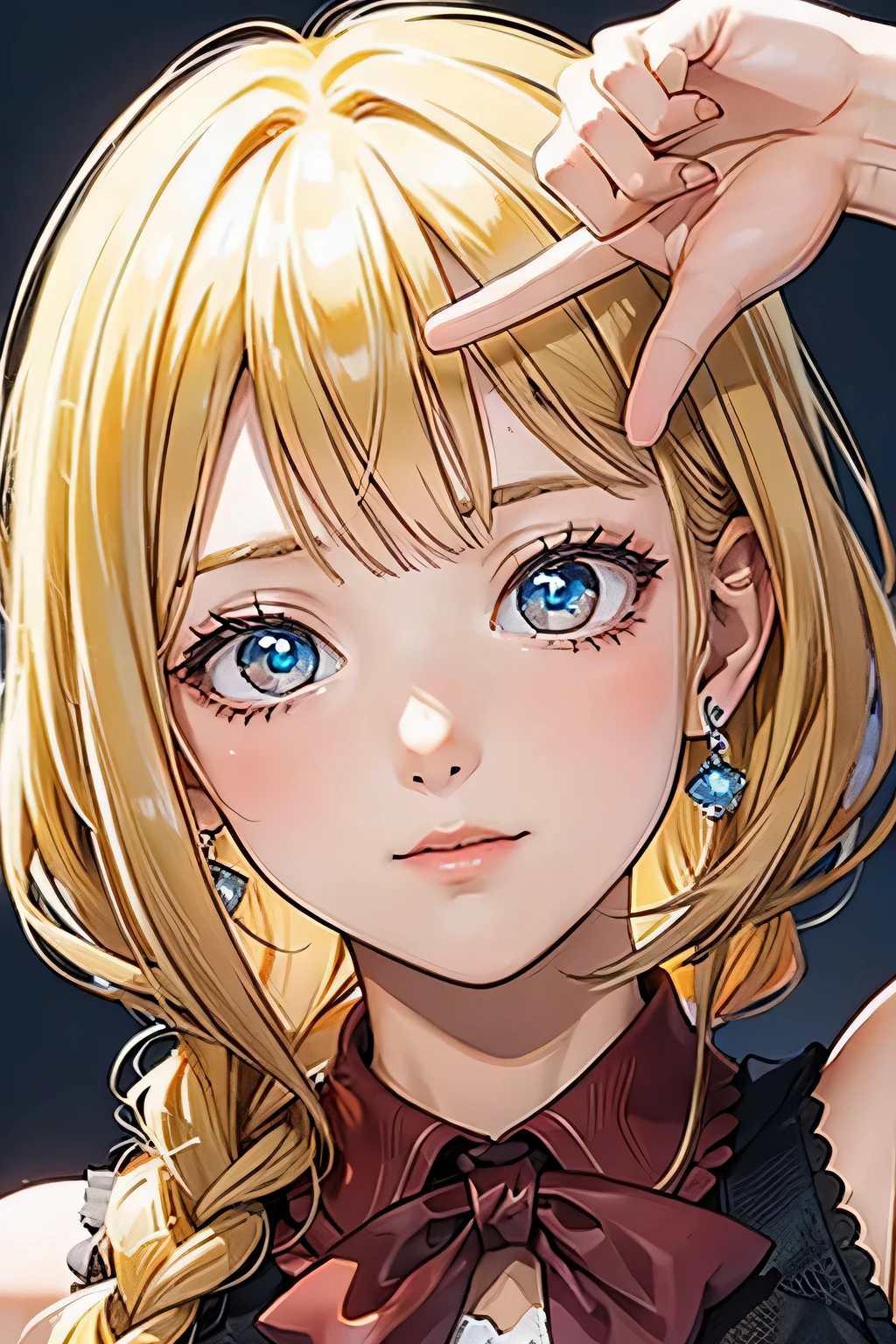 blonde、girl、close up of face