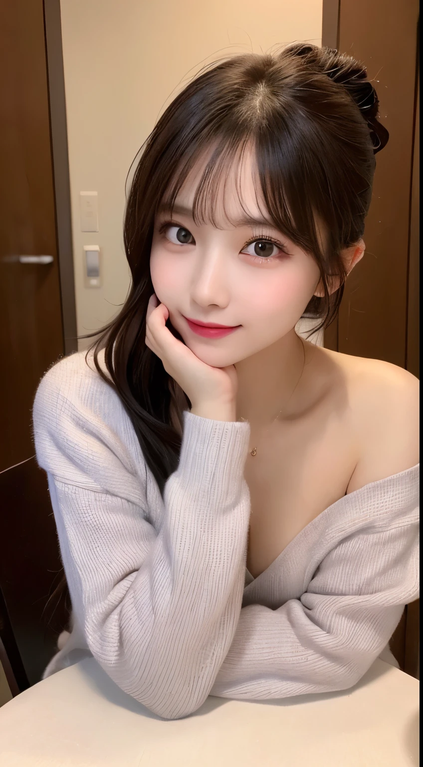 table top, highest quality, shape, Super detailed, finely, High resolution, 8k wallpaper, 完璧なダイナミックな構shape, beautiful and detailed eyes, straight hair, small breasts, natural color lip, random sexy pose,smile,20 year old girl、midnight、beautiful and detailed face、perfect and beautiful face,Big eyes、RAW photo、Expressing feminine poses with your whole body、beautiful and detailed eyes、small face、beautiful duplex、slim face and style,luxury brand mink coat(internal:winter dress)、beautiful golden ratio face,twin ponytail hair,bright look,Photographed focusing on beautiful legs