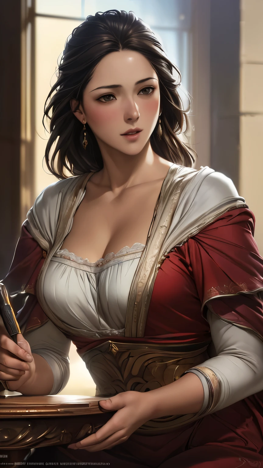 ((software)), (1.woman, alone), 8k, ((table top)), (((highest quality))), ((Super detailedな)), ((((realistic)))), Photoreal:1.37, (超realistic), (enlightenment), (High resolution), (very detailed), (The best enlightenmentns), (Super detailed), (wall), (detailed face), (beautiful expression), ((詳細 highest qualityのスキン:1.2)), ((damp skin)), ((reddish blush)), (Super detailedな背景, detailed background), absurd solution, near and far law, Beautiful ultra-thin portrait of the Virgin Mary, white costume with blue details, ((divinity)), whole body, Biblical, Written by Abbot Fuller Graves, Bartolomé Esteban Murillo, JC Leyendecker, Craig Mullins, peter paul rubens, (caravaggio), art station trends, concept art, fantasy art, oil, surrealism, Hyperrealistic, brush brush, digital art, style, watercolor painting
