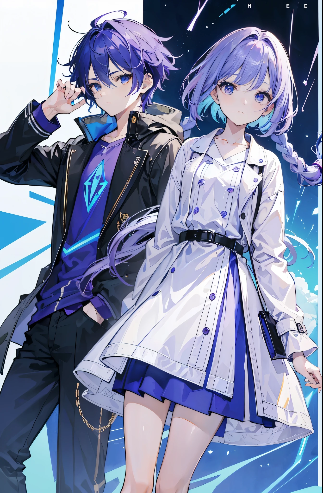 The logo on the clothes is a light blue thunderbolt logo