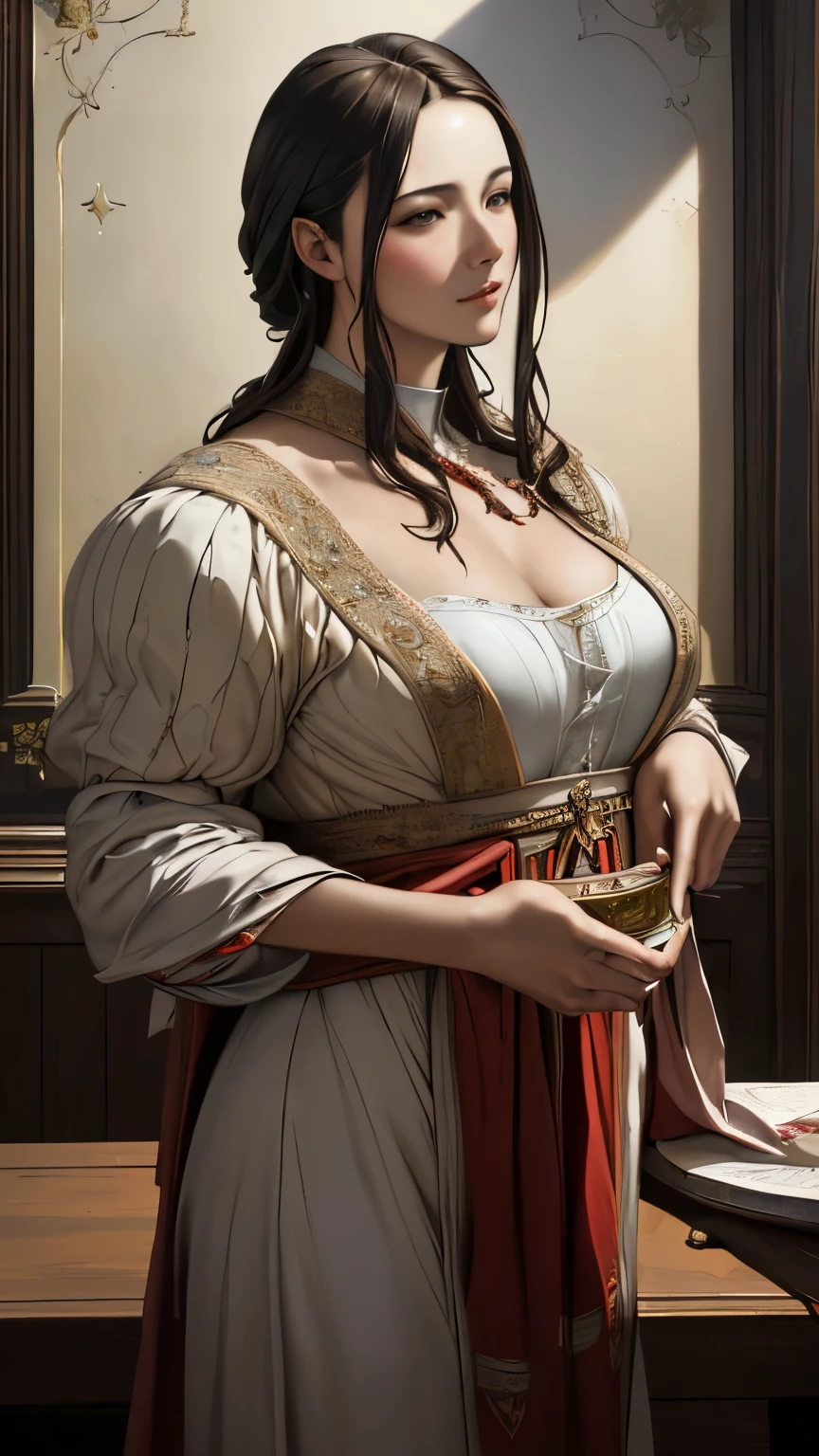 ((software)), (1.woman, alone), 8k, ((table top)), (((highest quality))), ((Super detailedな)), ((((realistic)))), Photoreal:1.37, (超realistic), (enlightenment), (High resolution), (very detailed), (The best enlightenmentns), (Super detailed), (wall), (detailed face), (beautiful expression), ((詳細 highest qualityのスキン:1.2)), ((damp skin)), ((reddish blush)), (Super detailedな背景, detailed background), absurd solution, near and far law, Beautiful ultra-thin portrait of the Virgin Mary, white costume with blue details, ((divinity)), whole body, Biblical, Written by Abbot Fuller Graves, Bartolomé Esteban Murillo, JC Leyendecker, Craig Mullins, peter paul rubens, (caravaggio), art station trends, concept art, fantasy art, oil, surrealism, Hyperrealistic, brush brush, digital art, style, watercolor painting