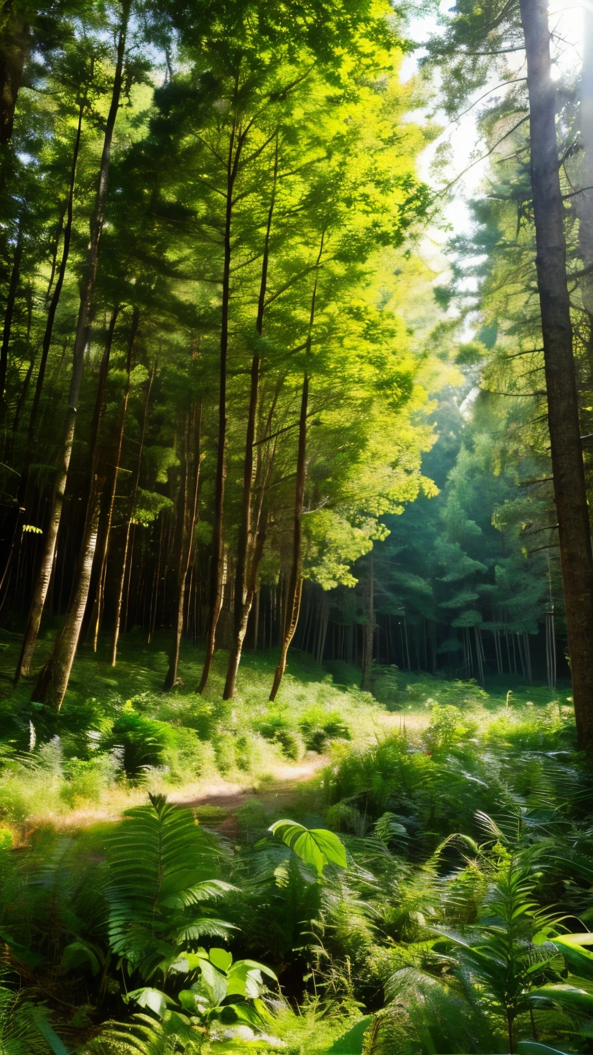 Wide forest nature