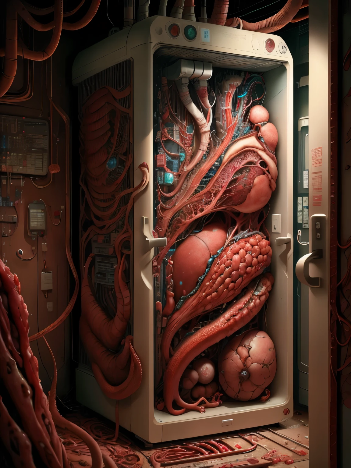 Anatomical techniques, Blood vessel, refrigerator, octopus, circuit board, engine