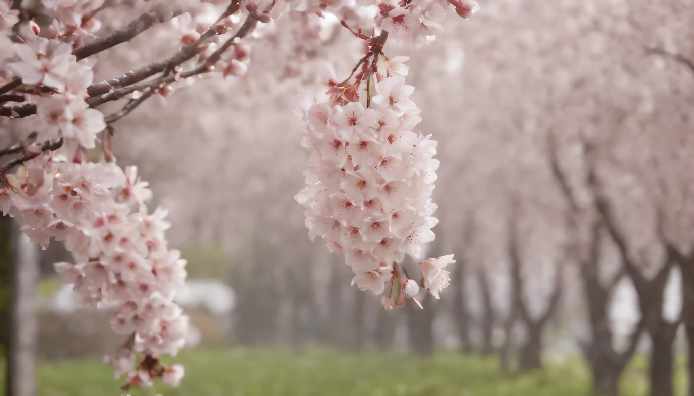 (Highly detailed CG Unity 8k wallpaper、masterpiece、highest quality、Super detailed)、(best lighting、best shadow、very delicate and beautiful)、highest quality、8k、Detailed facial depiction、masterpiece、highest quality、clear image quality、
Photo of cherry blossom petals wet in the rain。