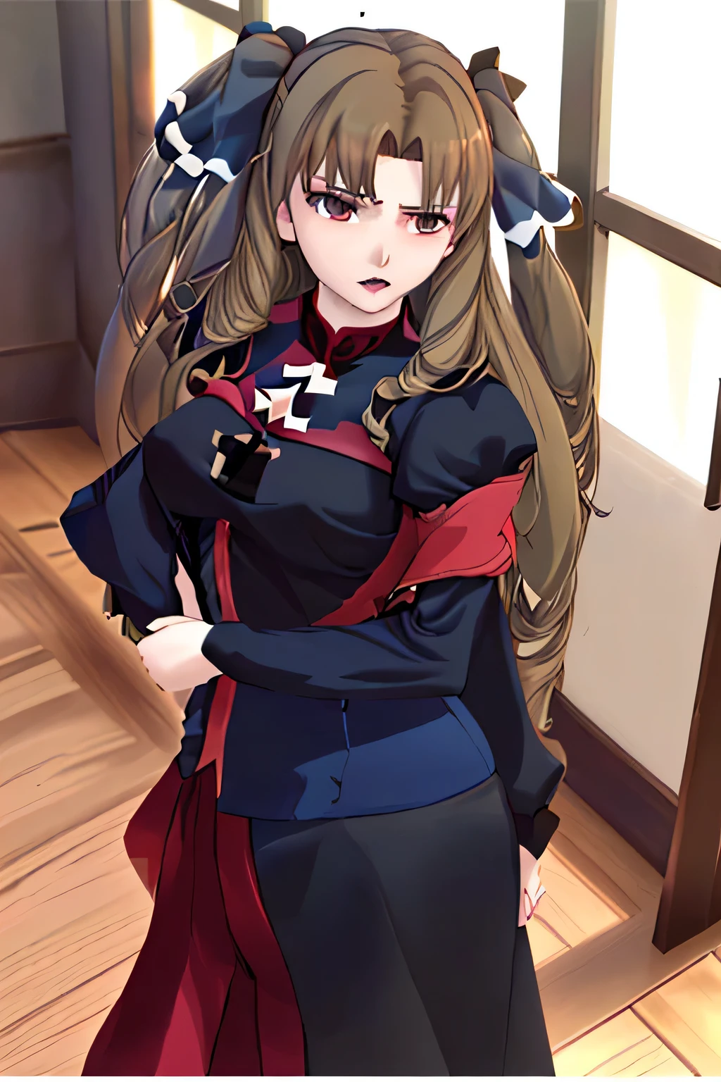 Rin Tohsaka Luviagelita Edelfelt, merging, living room, [(best quality,4k,8k,highres,masterpiece:1.2),ultra-detailed,(realistic,photorealistic,photo-realistic:1.37)], portraits, vivid colors, warm lighting Explanation: - Rin Tohsaka Luviagelita Edelfelt: The two characters from the Fate/stay night serieerging: The act of two entities or elements coming together. - living room: The setting of the scene. - [(best quality,4k,8k,highres,masterpiece:1.2),ultra-detailed,(realistic,photorealistic,photo-realistic:1.37)]: Emphasis on the highest quality and detail of the image, with added tags to enhance the realism. - portraits: The artistic style of focusing on portraying the characters. - vivid colors: Enhancing the colors used in the image. - warm lighting: The overall lighting of the scene will have a warm and cozy feeling.
