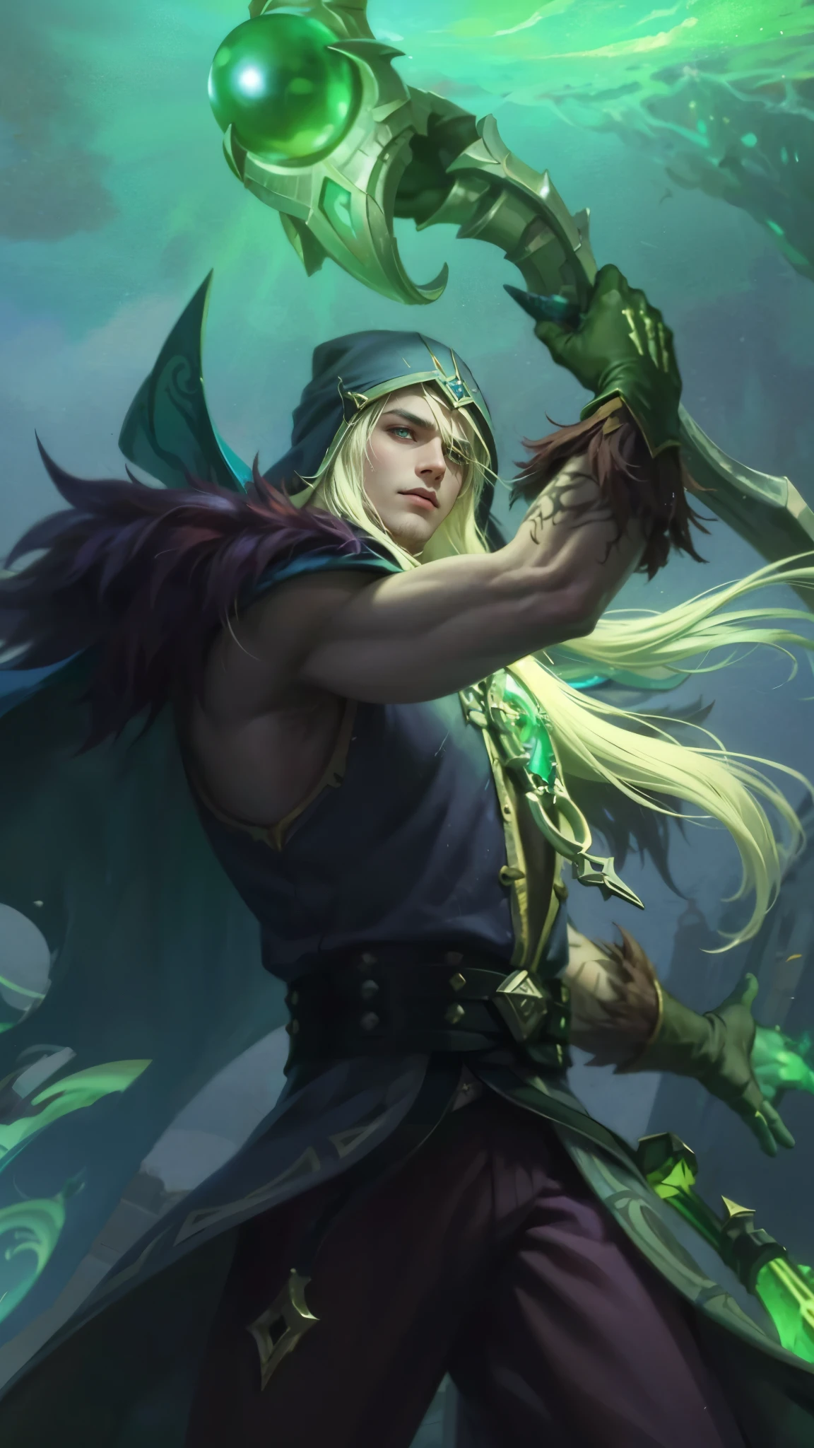 Best quality, masterpiece, detailed skin texture, detailed clothes texture, detailed face, super detail, 8k, intricate detail, 1 boy, The color doesn't change, Muscle guy, 1 guy, a close up of a person holding a sword in a dark room, heise jinyao, astri lohne, inspired by Huang Shen, male vampire of clan banu haqim, zhongli from genshin impact, alucard, casimir art, keqing from genshin impact, karthus from league of legends, skinny male fantasy alchemist.