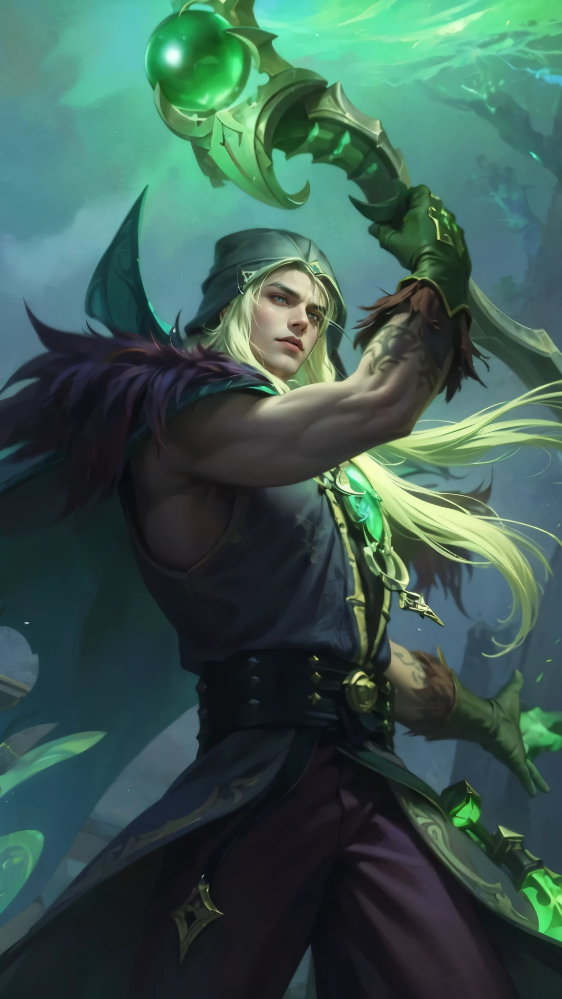 Best quality, masterpiece, detailed skin texture, detailed clothes texture, detailed face, super detail, 8k, intricate detail, 1 boy, The color doesn't change, Muscle guy, 1 guy, a close up of a person holding a sword in a dark room, heise jinyao, astri lohne, inspired by Huang Shen, male vampire of clan banu haqim, zhongli from genshin impact, alucard, casimir art, keqing from genshin impact, karthus from league of legends, skinny male fantasy alchemist.