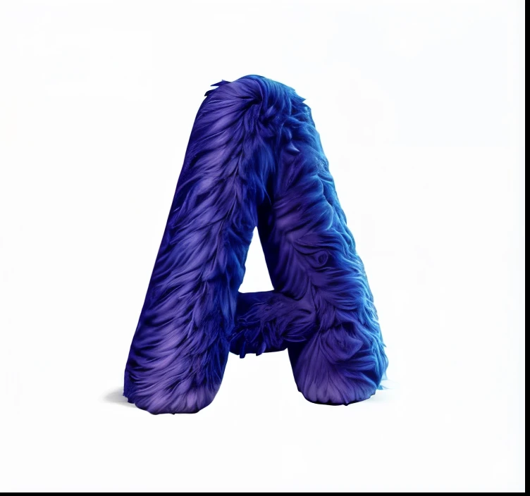 letter A, soft and fluffy texture, fluffy letter, plush, realism, ultra fluffy