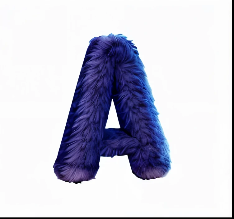 letter A, soft and fluffy texture, fluffy letter, plush, realism, ultra fluffy