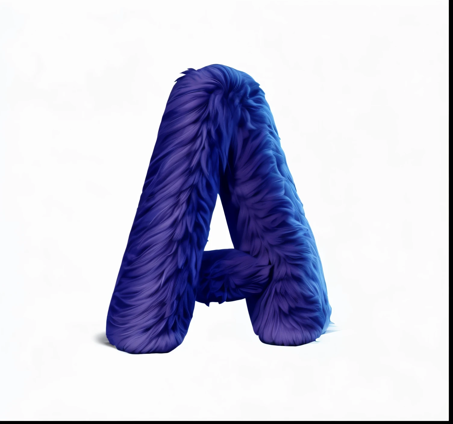 letter A, soft and fluffy texture, fluffy letter, plush, realism, ultra fluffy