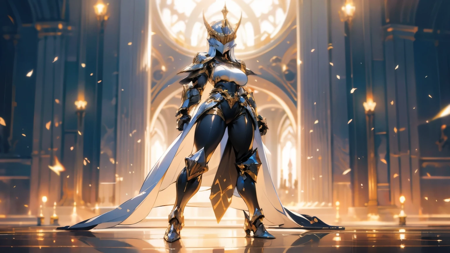 full body shot, 5 women posing , (Full armor), knight Cloak, (helm), (Yoga pants:0.5), looking on camera, standing on studio, beautiful face, makeup, (photorealism:1.2), ultrarealistic face, (muscle abs), (thick thighs), slim waist, hourglass figure, ((glowing skin)), ((shiny skin)), Realistic body, (sexy body:1.2), (clean skin), photorealistic,  motion blur, masterpiece, super detail, textured skin, big breasts, huge breasts, gigantic breasts,