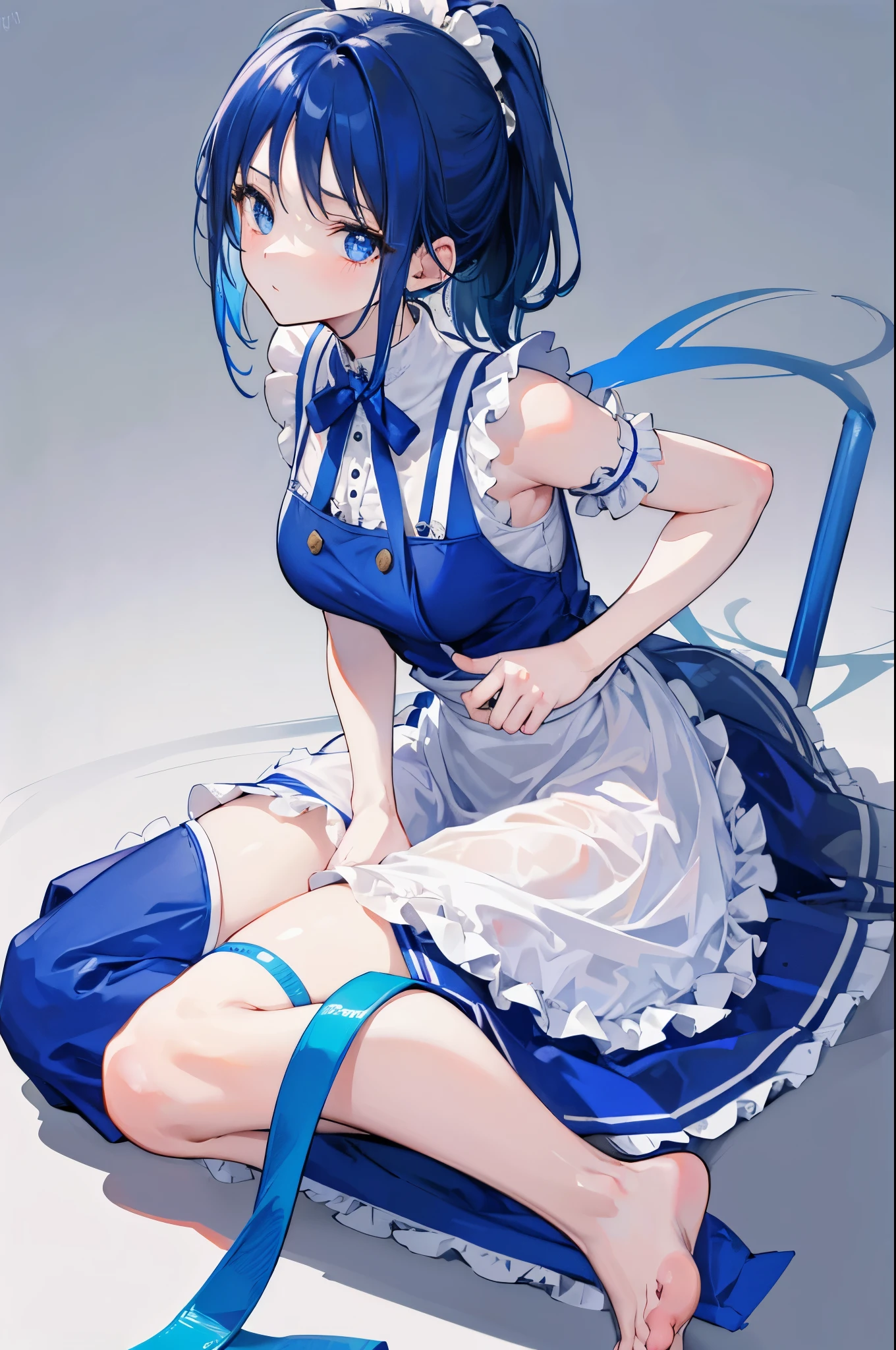 masterpiece, best quality,solo,((((boy)))),(((()))), ((black eyes)),((((blush)))), ((tears)), ((shy)),((lolita)), ((mary_janes)), ((white pantyhose)),((arms_behind_back)),((((bondage)))),((((shibari)))),((gag)),
