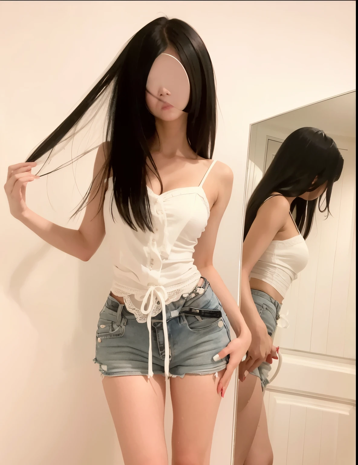 There is a woman standing in front of the mirror, 18 years old, 1 8 yes, 22 years old, 21 years old, 27 years old, 23 years old, 24 year old female model, 29 years old, 28 years old, 16 years old, 24 years old, Photos of slim girls