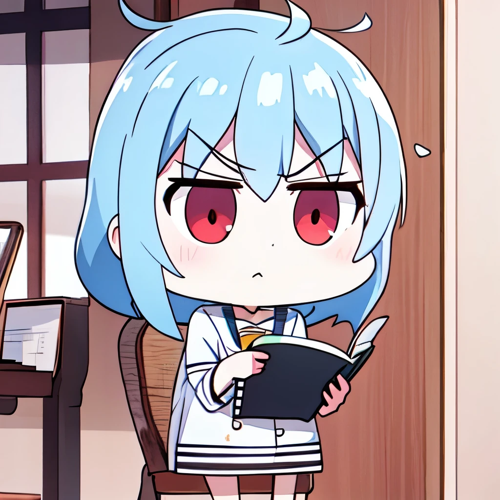 (masterpiece, best quality:1.2), Emoticon packages, !!,##,angry,red eyes,green hair