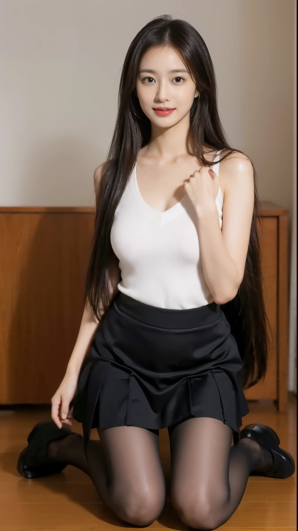 ((Masterpiece, Top image quality, high resolution、alone、skin shiny))(on the table, best quality, actual, super detailed, meticulous, high resolution, 8k wallpaper), Close-up portrait of a beautiful woman, like, smiling, light brown messy hair, Perfect dynamic composition, 美丽meticulous的眼睛, Just like the cover of a fashion magazine, on campus,wearing gold glasses