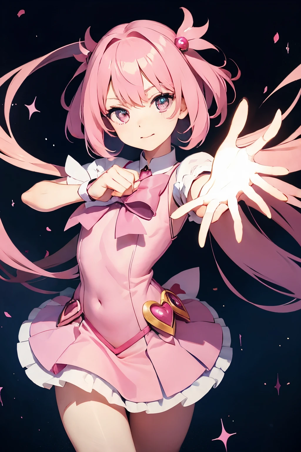Magical girl,Decisive pose,pink
