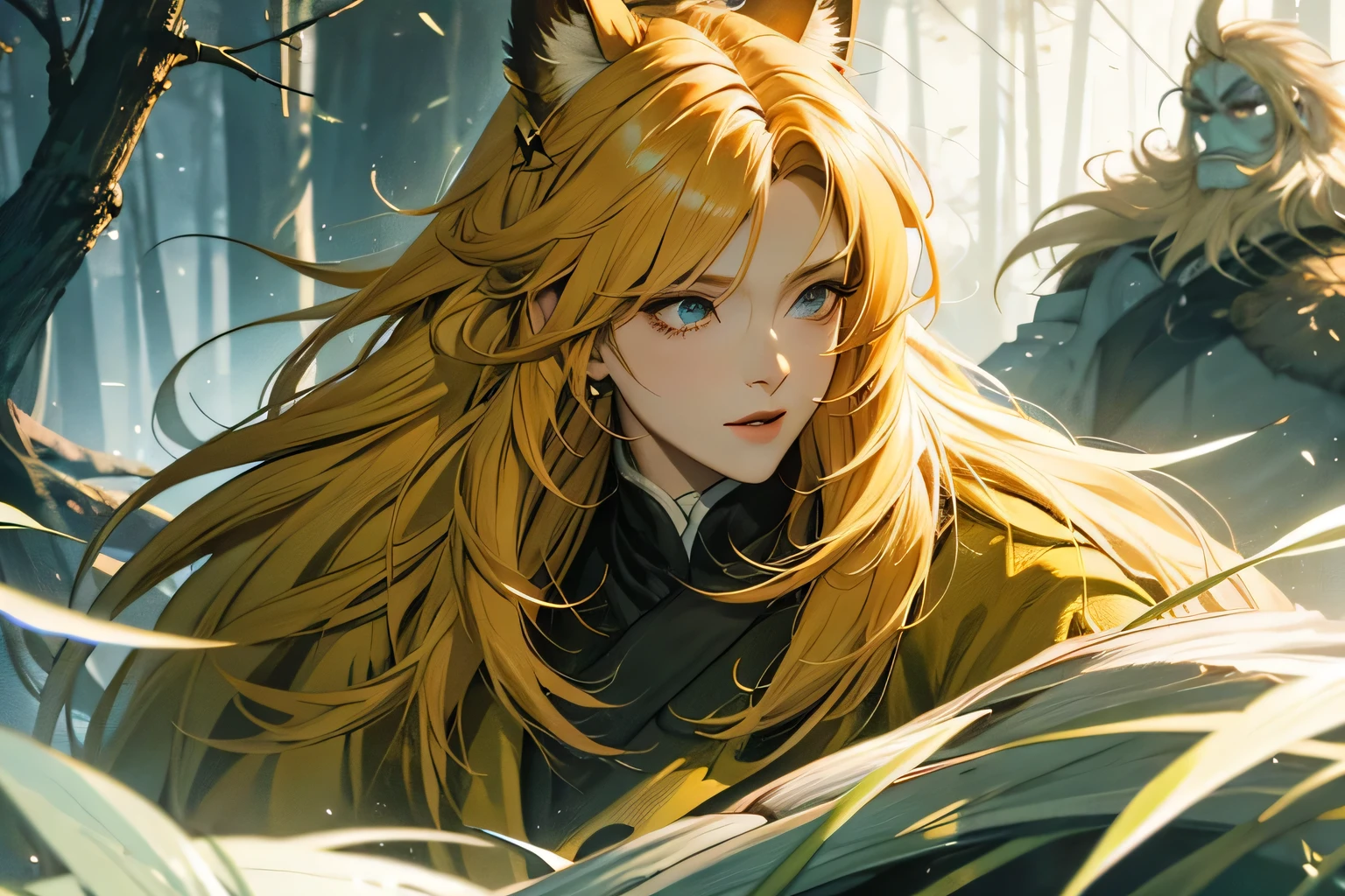 forest,Yellow-haired monster