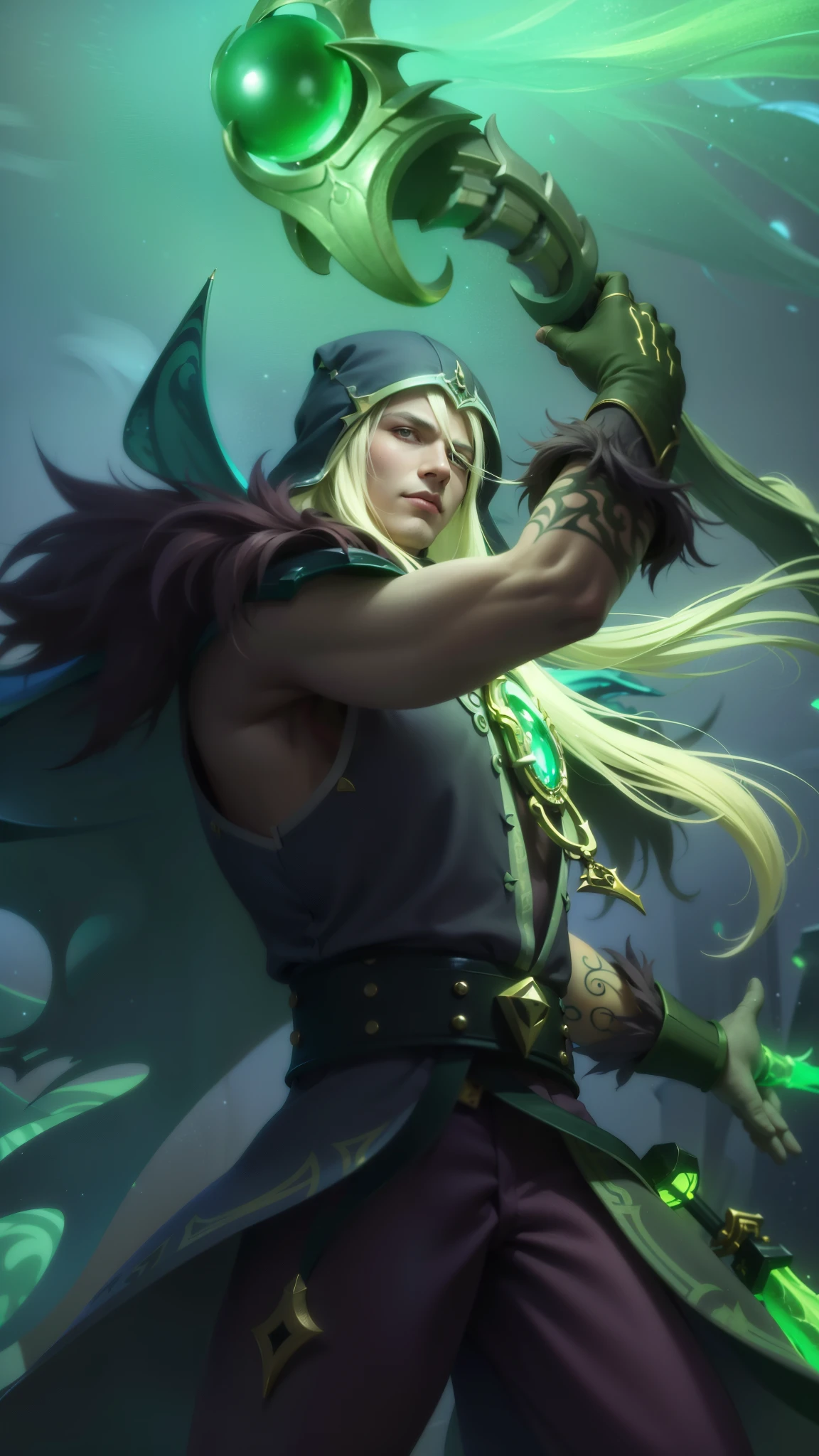 masculine male, masterpiece, ((perfect eyes)) best quality, (semirealism:1.9), beautiful lighting, (extremely detailed CG unity 4k fhd wallpaper), High Detail, Sharp focus, dramatic outdoors, 1 boy ,19 years old, white hair, light purpel eyes, smile, a close up of a person holding a sword in a dark room, heise jinyao, astri lohne, inspired by Huang Shen, male vampire of clan banu haqim, zhongli from genshin impact, alucard, casimir art, keqing from genshin impact, karthus from league of legends, skinny male fantasy alchemist.