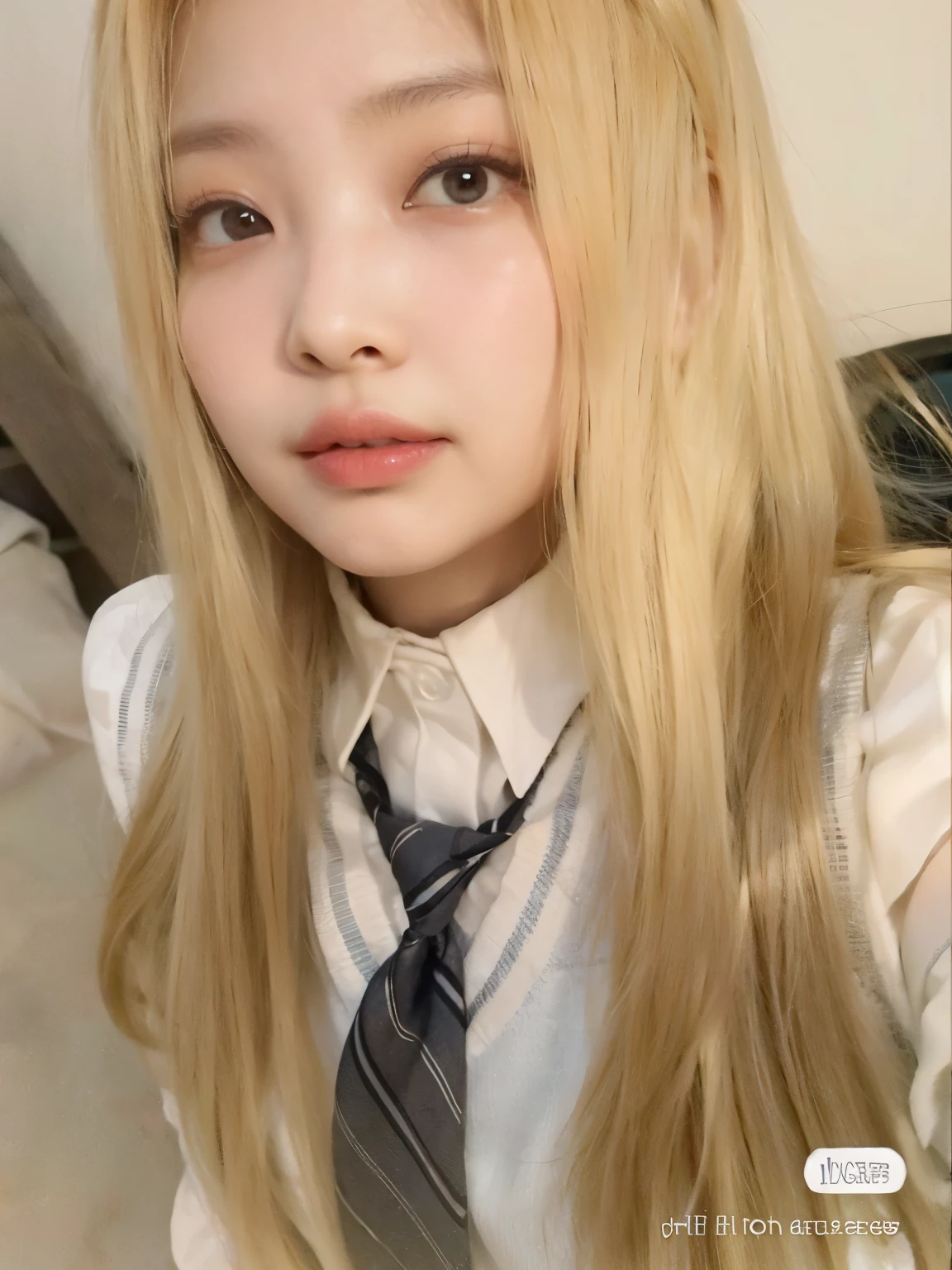 jennie kim blackpink face piscando o olho esquerdo e loira