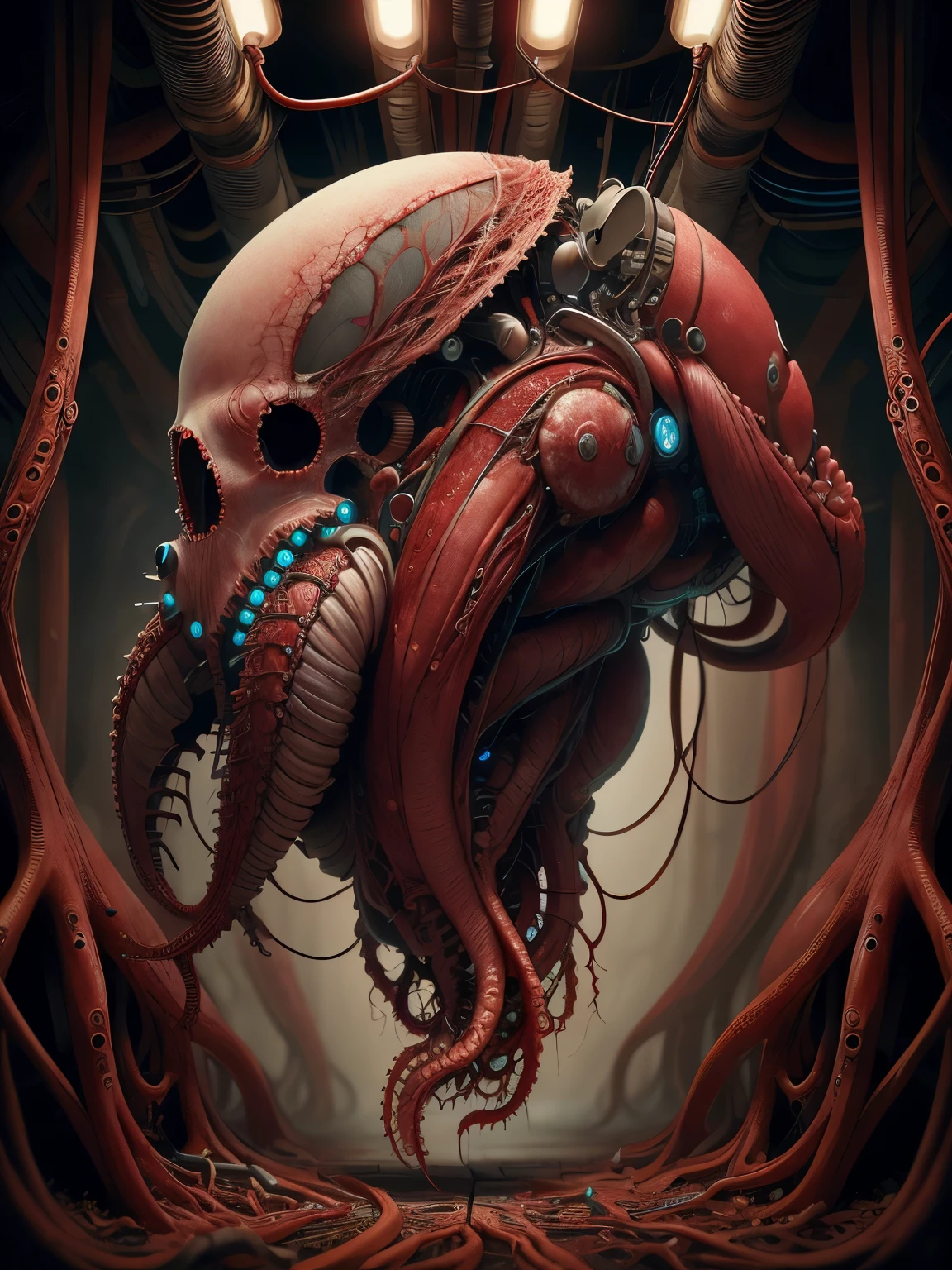 Anatomical techniques, Blood vessel, motorcycle, octopus, circuit board, 