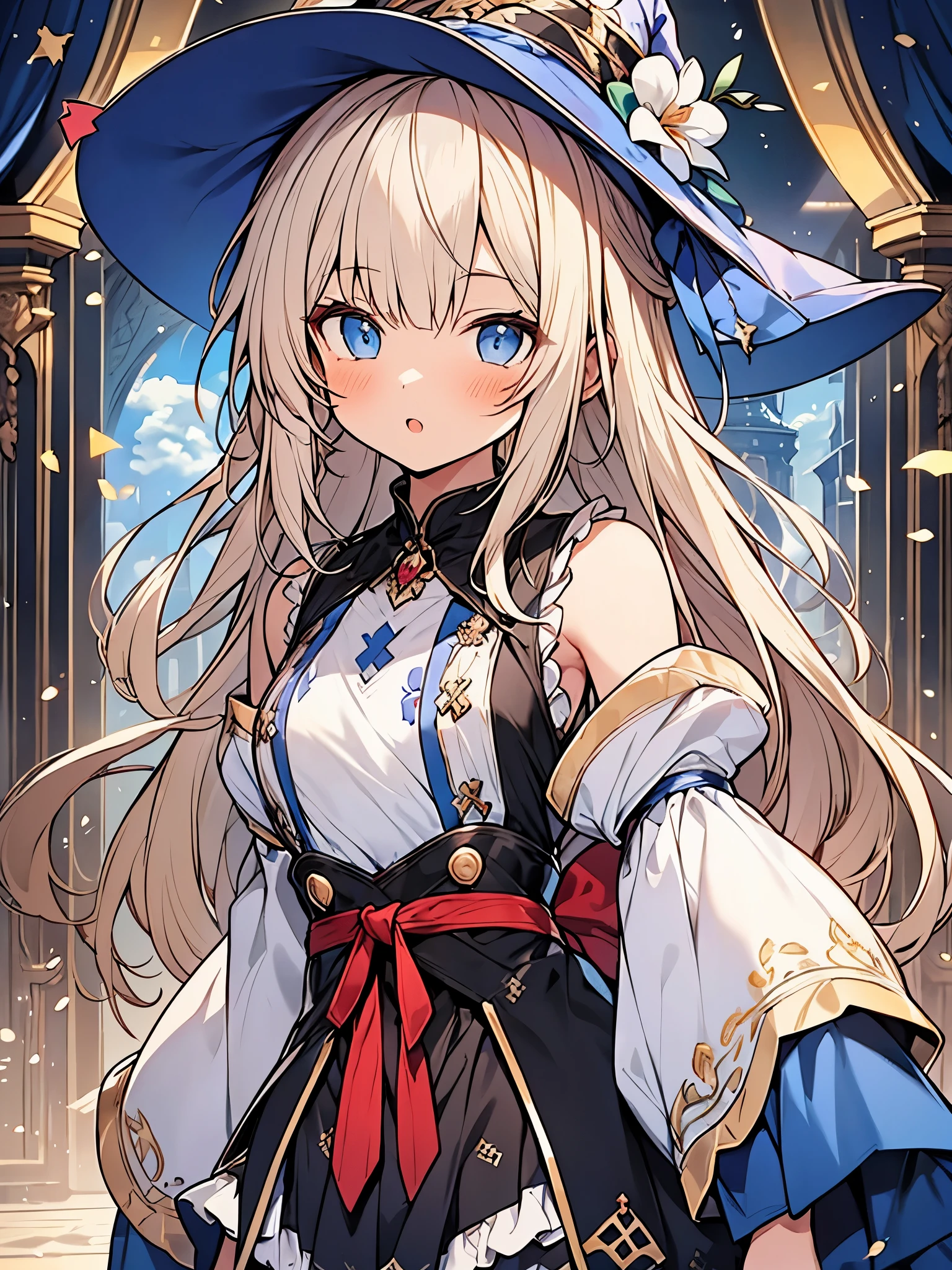 1boy,solo,Beautiful boy cross-dressing,cute face,
boy dressed as cute girl,boy cuter than girl,
silver long hair,blue eyes,blue ribbon,witch-boy,
frilly hat,pattern print tights,
gothic lolita kimono,witch kimono dress,
Japanese sleeves,luxurious obi,Emblem of the Great Whore of Babylon,