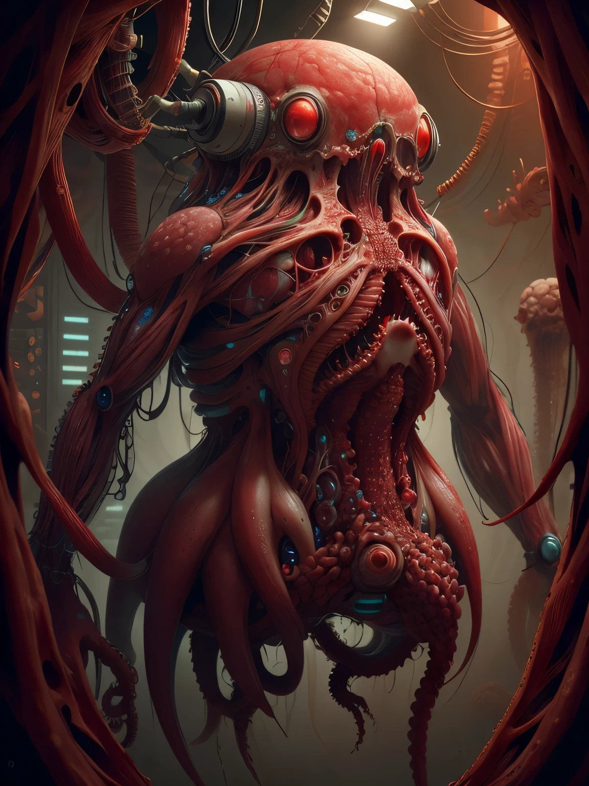 Anatomical techniques, Blood vessel, Host, octopus, Electronic compound eye, circuit board, 