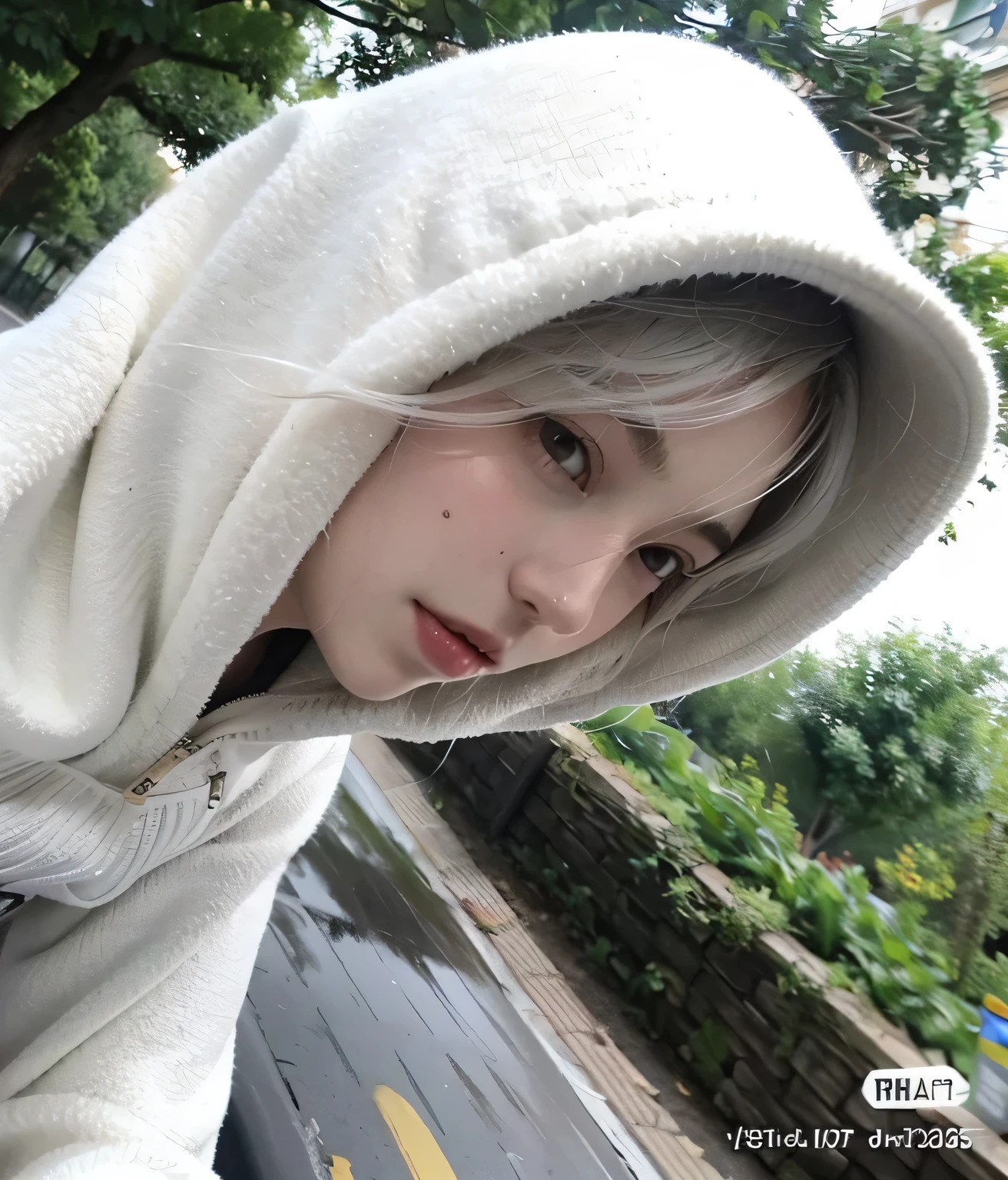 arafed boy en una sudadera con capucha riding a skateboard down a street, pale porcelain white skin, shikami, pale and light skin!!, guweiz, Pale Young Ghost Girl, pale white face, en una sudadera con capucha, boy con sudadera con capucha, con el pelo largo y blanco, ulzzang, boy anime en la vida real, 🤤 girl portrait, pale - white skin, pelo blanco