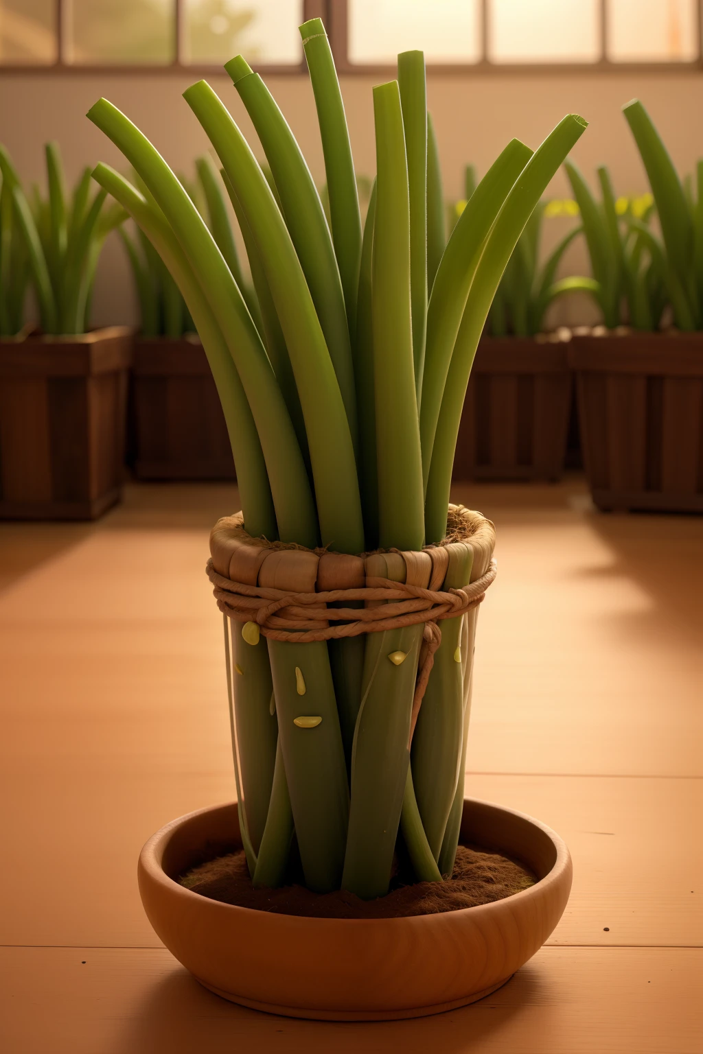 Leek seedlings