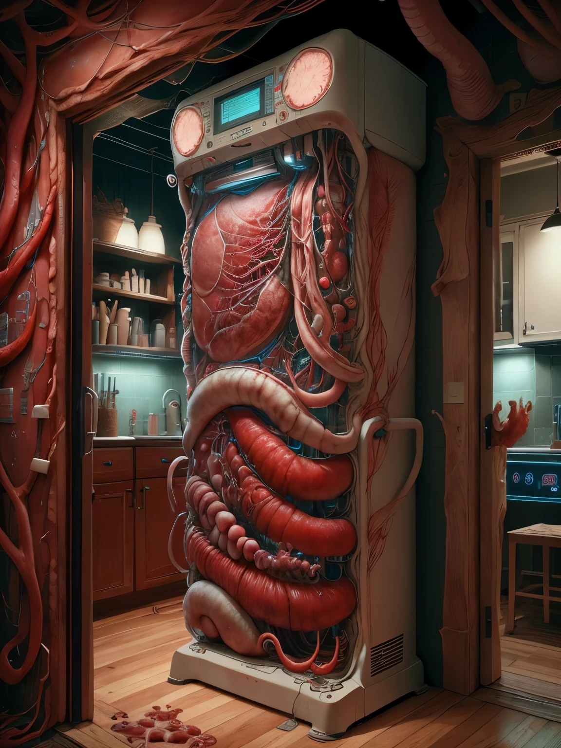 Anatomical techniques, Blood vessel, refrigerator, octopus, circuit board, 