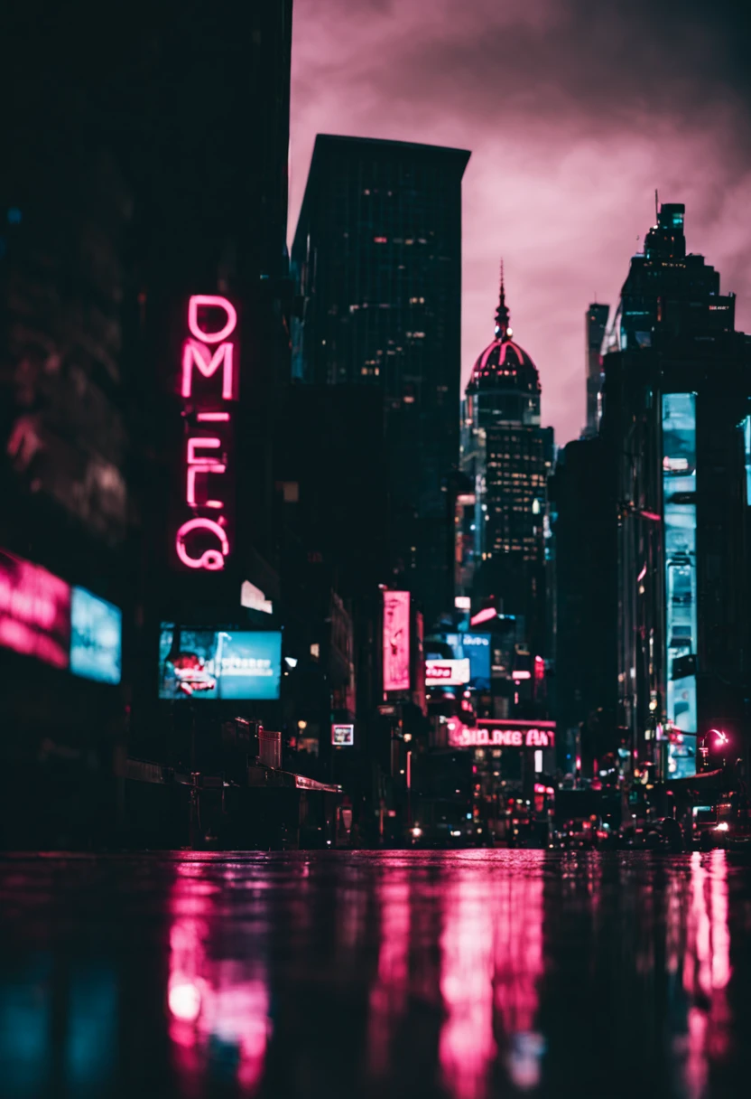 cinematic film still {📷 A dramatic establishing shot overlooking a sprawling cityscape at night, the camera slowly pans across the glittering skyline, shot on 35mm film with a vintage anamorphic lens, cinematic lighting creates a moody, cyberpunk neon aesthetic, bold blues and pinks dominate the color palette.} . shallow depth of field, vignette, highly detailed, high budget, bokeh, cinemascope, moody, epic, gorgeous, film grain, grainy