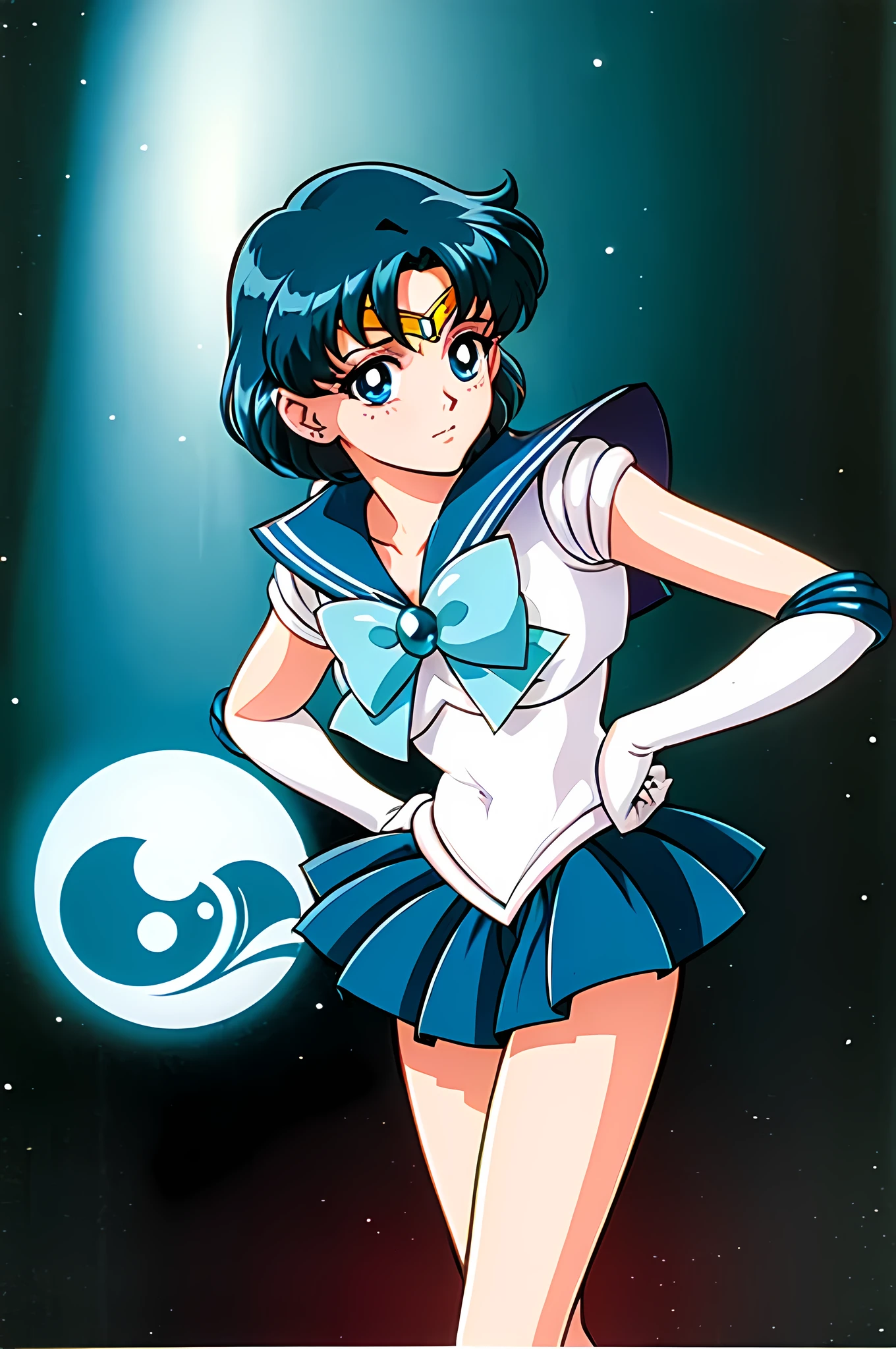 (highest quality:1.3), (masterpiece:1.4),(anatomically correct), (all limbs),(Refers to the whole),(precise fingertips), (small details),(8k),(About Photoreal:1.37),sailor moon!!!!!!!!, sailor moon Style,by sailor moon, sailor warrior uniform,(sailor mercury:1.25),aqua eye, dark green hair,(fighting pose:1.25),((magical dark forest :1.2)),at dusk, moon, ((Recommended for scenes with strong dark shadows:1.2)), golden flower ,((glowing butterfly )), beautiful magical style, golden water reflection,intense, concept art, digital painting,