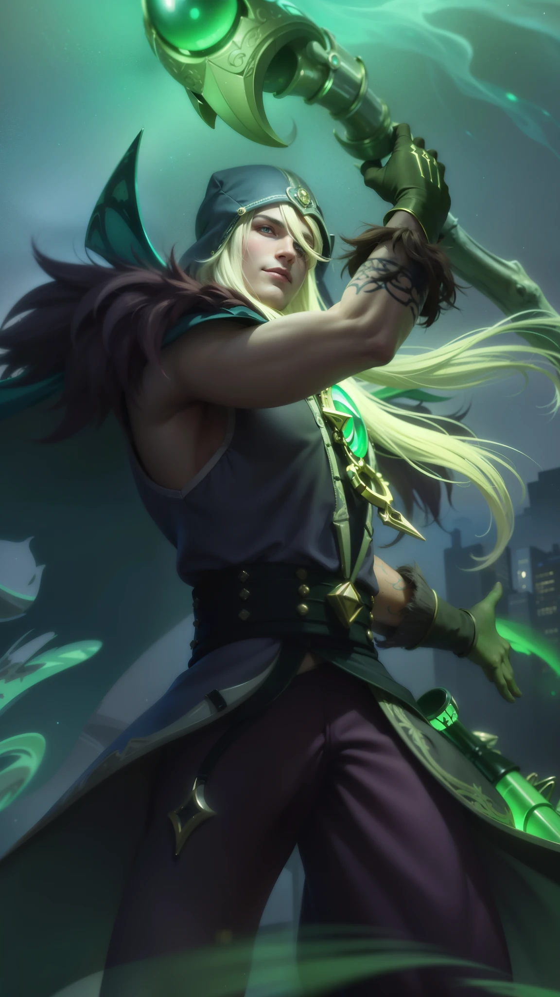 masculine male, masterpiece, ((perfect eyes)) best quality, (semirealism:1.9), beautiful lighting, (extremely detailed CG unity 4k fhd wallpaper), High Detail, Sharp focus, dramatic outdoors, 1 boy ,19 years old, white hair, light purpel eyes, smile.