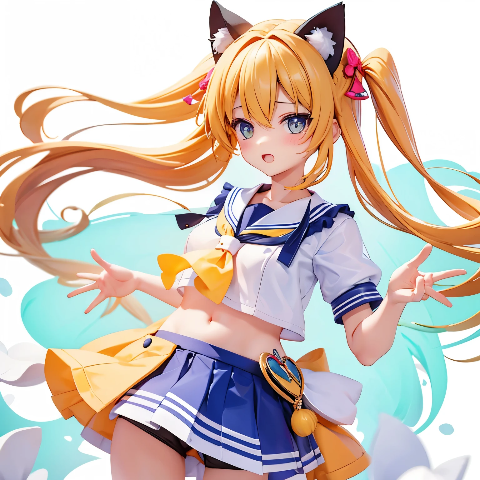 cat ears girl twintails sailor