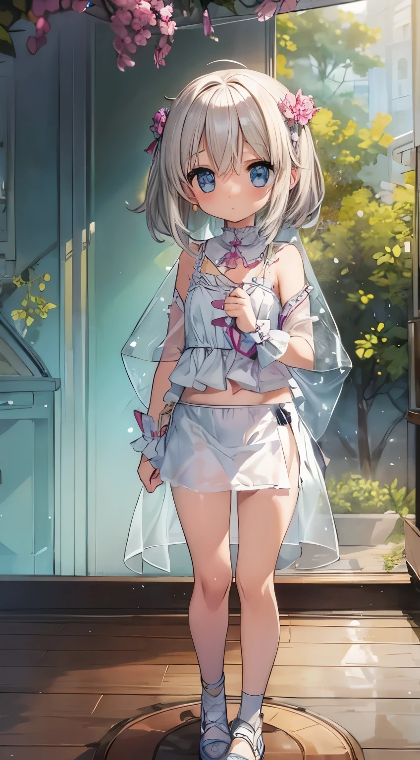transparent white skirt