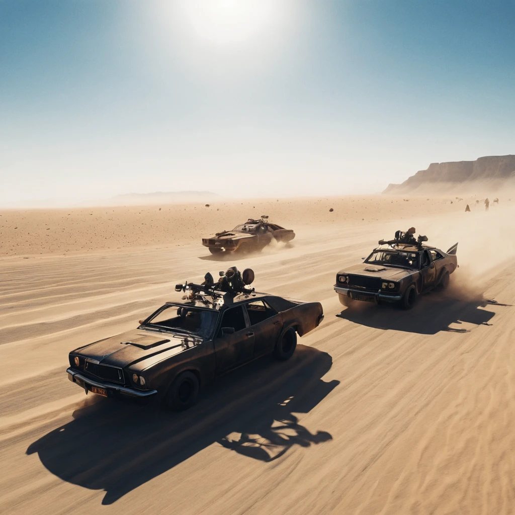 there are two vehicles that are in the sand with smoke coming out of them, film still from dune 2020, syd mead color scheme, asteroids realistic cinematic, background: battle scene, flying ships, parked spaceships, screengrab, valerian, desert scenery, argos, style of gurren lagann (2007), 2019