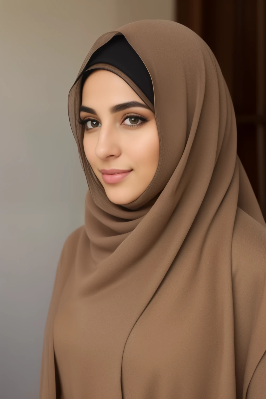 belle Femme arabe de 23 ans, le hijab, texture of the peau bronze,