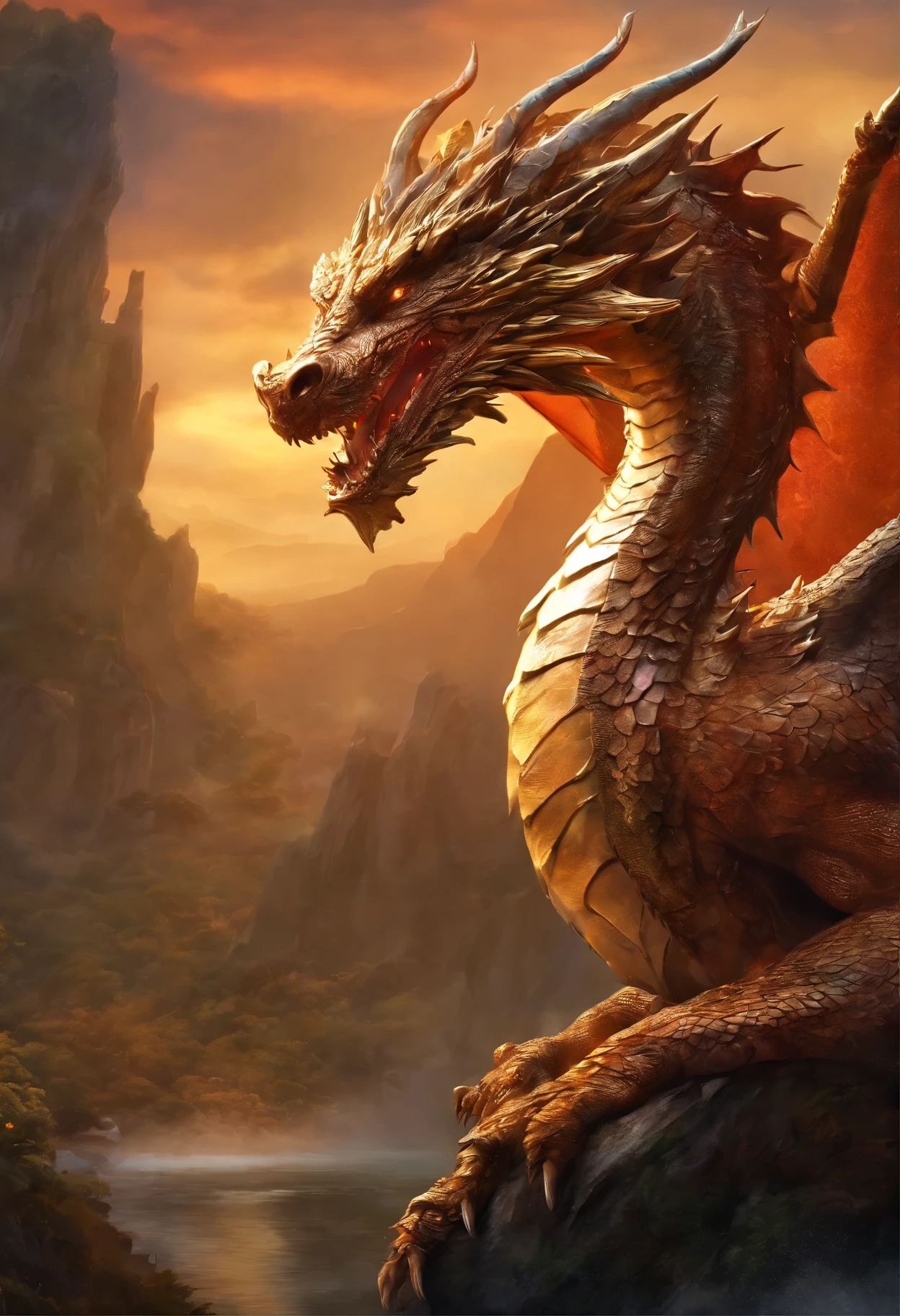 bottle of alcohol with a dragon on the front, 4 k detail fantasy, hyper realistic ”, hyper realistic”, very fancy whiskey bottle, detailed digital 3d art, 8 k high detail and intricate, a hyper realistic, closeup portrait shot, portrait shot, rendered in keyshot, photo taken of an epic intricate, smaug, “hyper realistic, dragon art