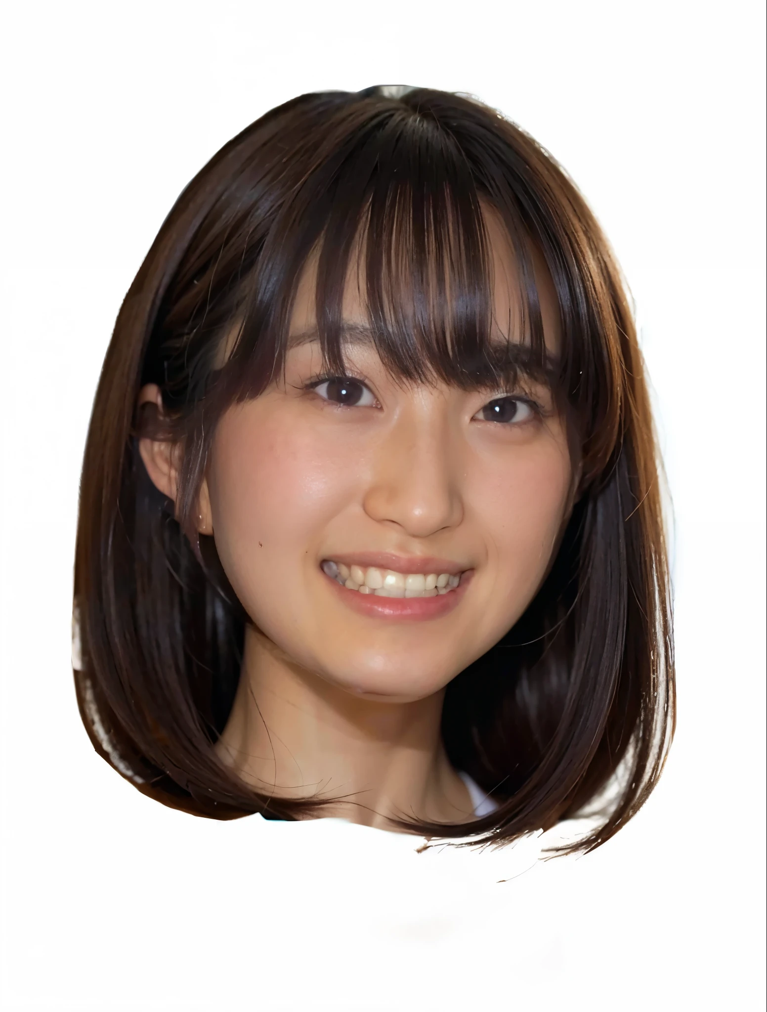 (8k, RAW photo, best quality, masterpiece, realistic, detailed face, detailed skin:1.3), brown hair short bob